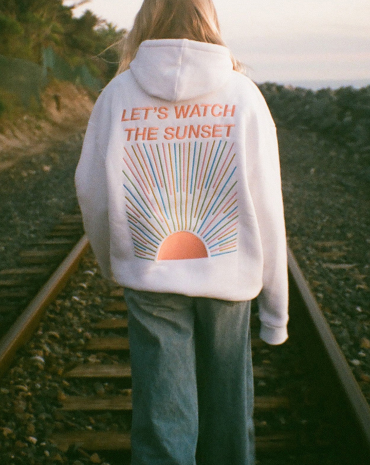 Katie -  Stylish Hoodie "Lets watch the sunset"