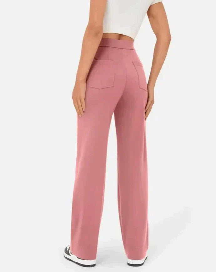 ANDY - High-waisted elastic casual pants