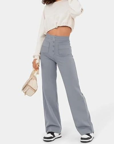 ANDY - High-waisted elastic casual pants